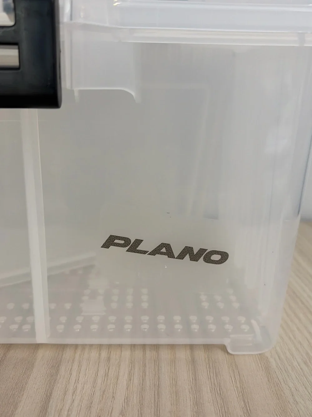 Plano Clear Plastic Storage Box with Black Latch ( 3 divisions)